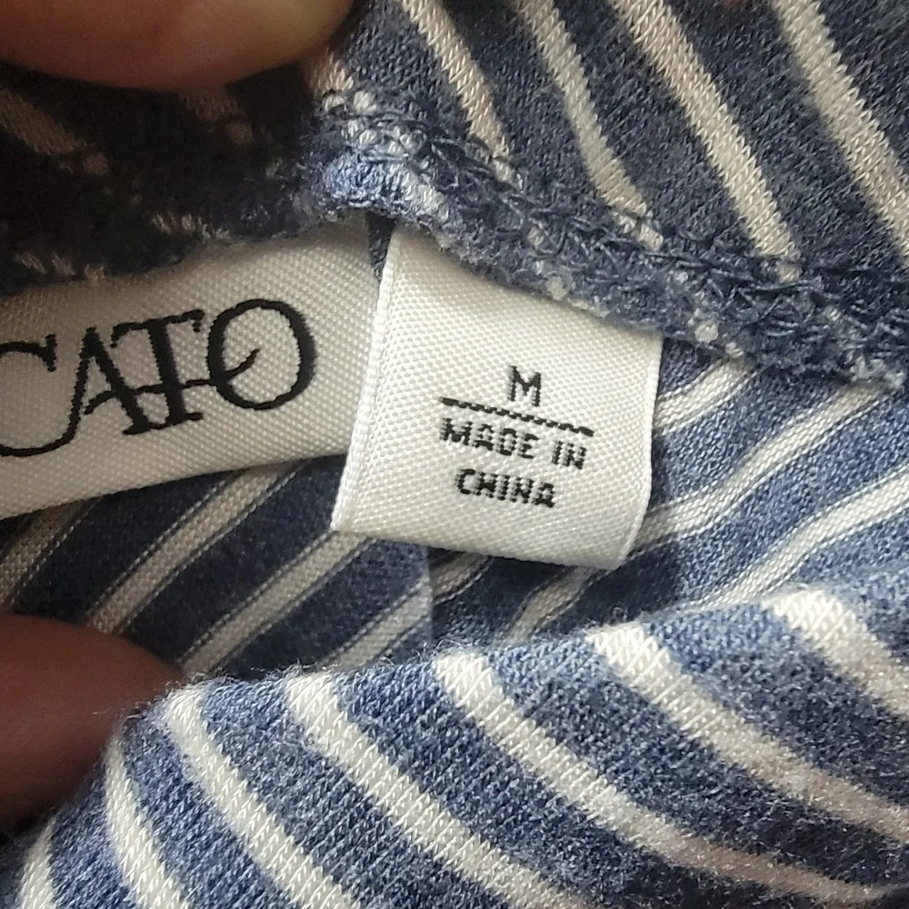 Cato Black & White Striped Maxi Skirt